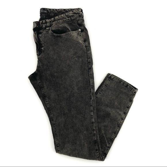 Eileen Fisher Charcoal Distressed Mineral Washed Velveteen Skinny Jeans Pants - Picture 2 of 8